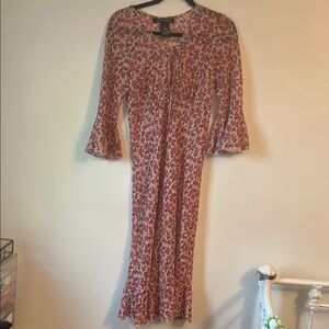 Vintage Floral Pink Dress